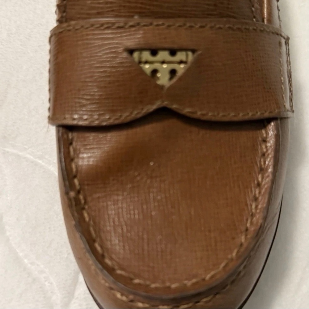 Tory Burch Chestnut Leather Loafers - Picture 6 of 7